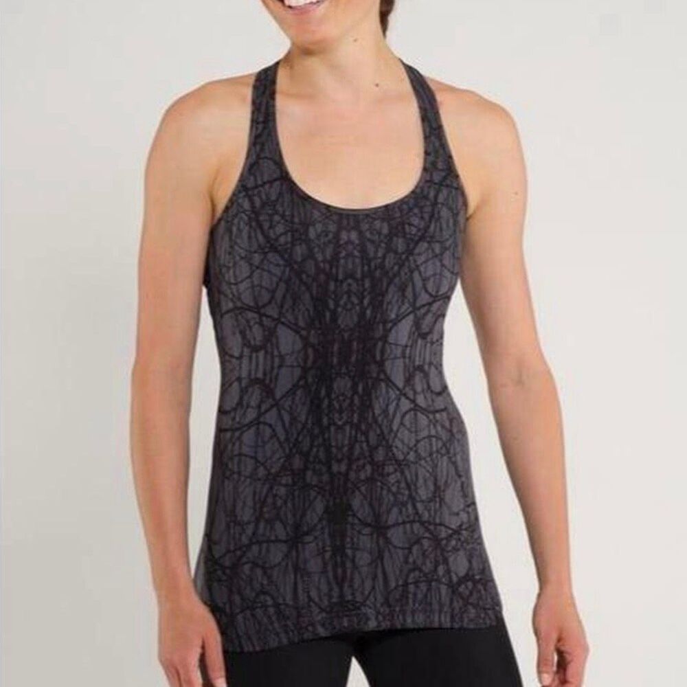 Lululemon Cool Racerback Tank Gray and Black 4 Women
